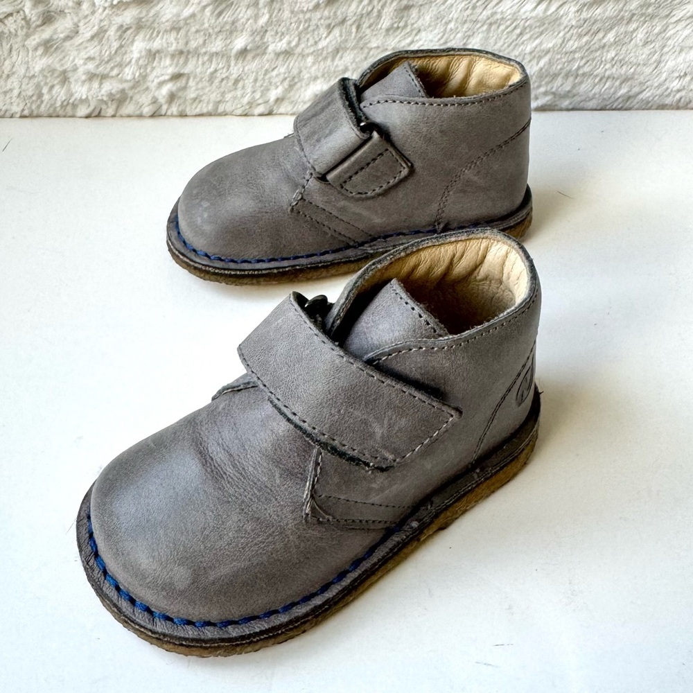 Naturino Falcotto Boy Girl Dessert Boot With Strap Size US 5 EU 20 Gray Leather